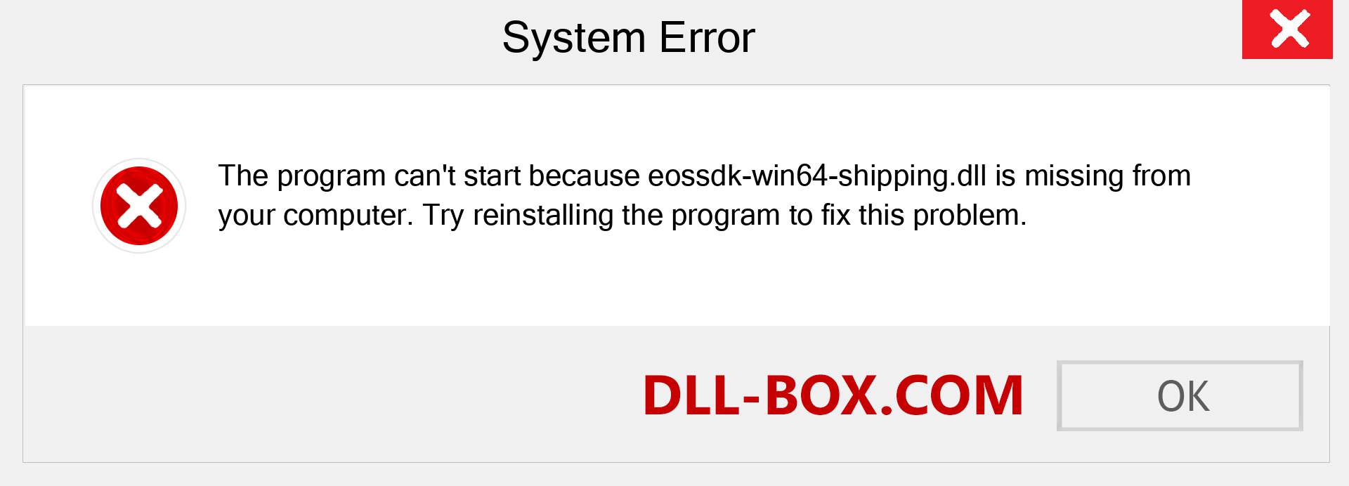  eossdk-win64-shipping.dll file is missing?. Download for Windows 7, 8, 10 - Fix  eossdk-win64-shipping dll Missing Error on Windows, photos, images